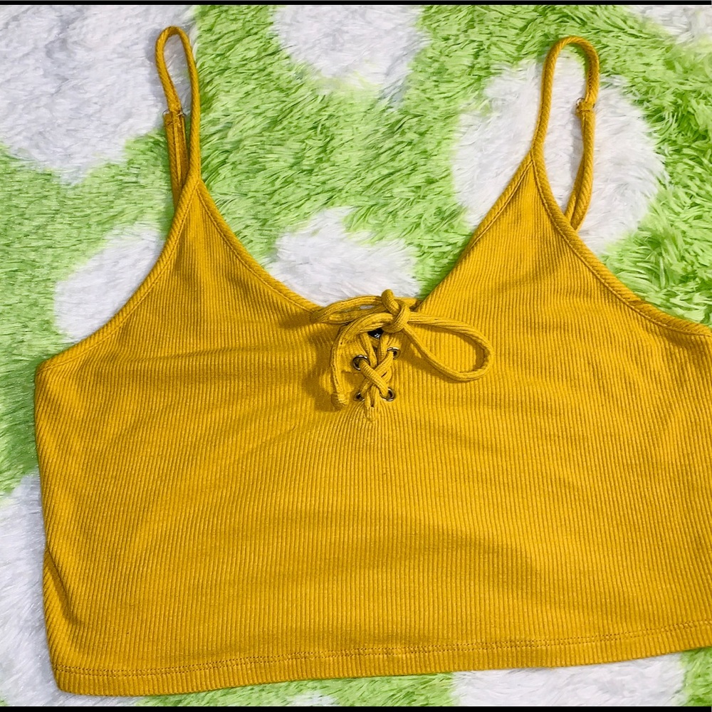 Yellow crop top